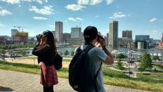 View of the Inner Harbor from Federal Hill in Baltimore, Maryland Baltimore, Maryland, Federal Hill, Inner Harbor, skyline, view
