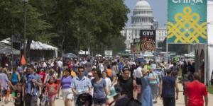 People attending Smithsonian Folklife Festival